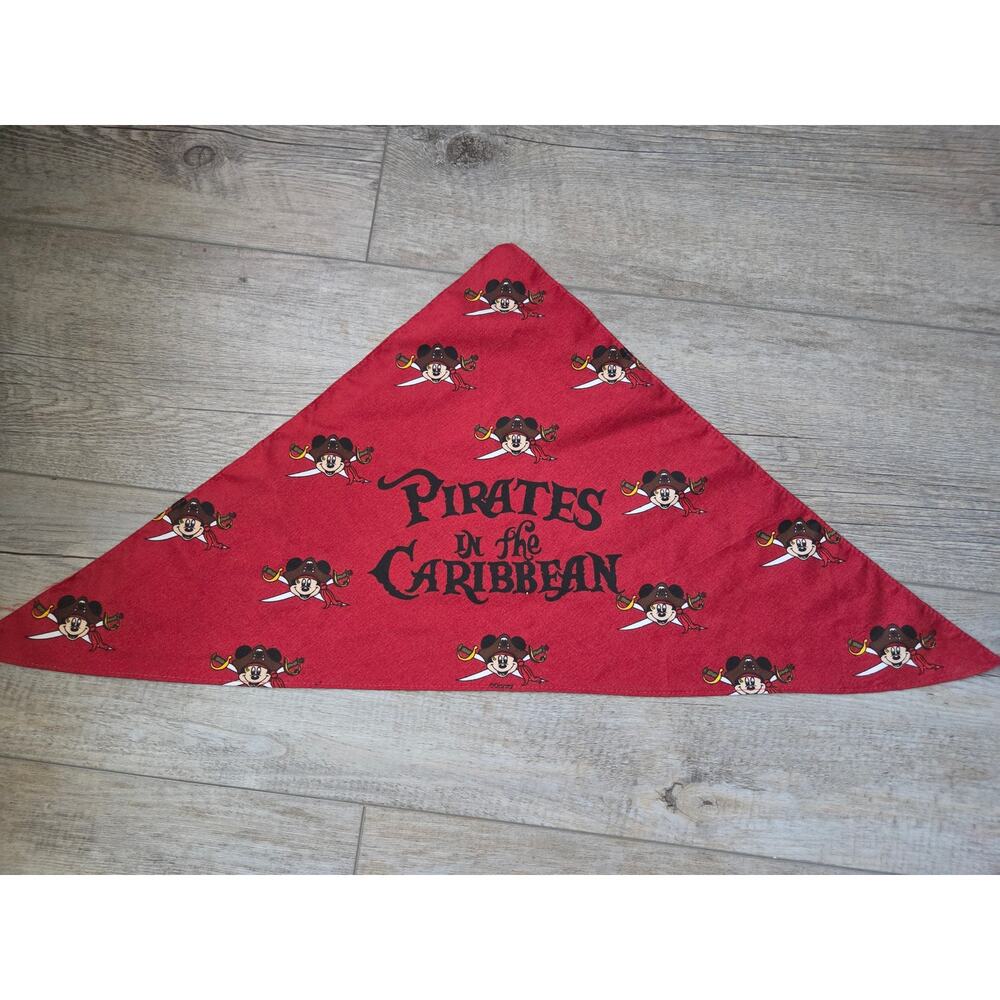 Lot of 5 Disney Cruise Line Pirates in the Caribbean Mickey Bandanas Red